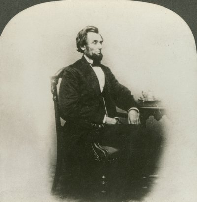 Un raro retrato tridimensional de Abraham Lincoln (1809-65) de Keystone View Company